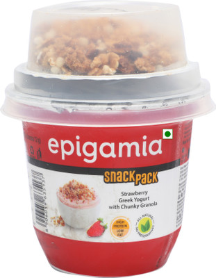 

Epigamia Snack Pack Strawberry Chunky Granola Greek Flavored Yogurt(112 g)