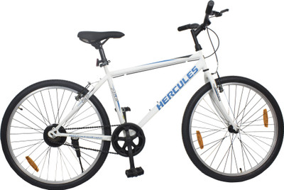 

HERCULES ACE 26 T Hybrid Cycle/City Bike(Single Speed, White), Matt ivory white