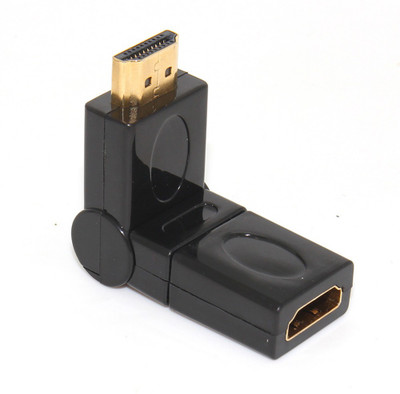 

smacc HDMI Male To Female Right Angle 90-180-360 Degree HDMI Adapter(Compatible with pc, tv, laptop, Black)