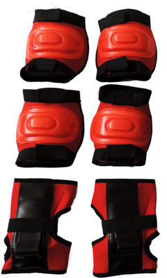 

Hipkoo Protection Guard 3 in 1 (Elbow, Knee & Hand Guard) Skating Guard Combo(, Red