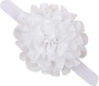 

AkinosKIDS White Hair Band with Beautiful Flower Motif for Toddlers Head Band(White)