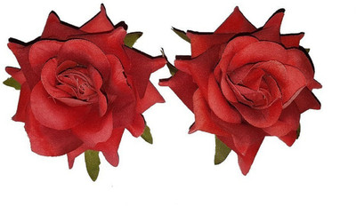 

AASA Rose Pin for Wedding, Juda Accessories For Women, Red, Pack Of 2 Hair Pin(Red)
