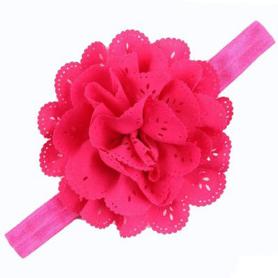 

AkinosKIDS Fuchsia Pink Flower Newborn to Five years Baby Girl Headband Head Band(Pink)