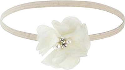 

AkinosKIDS Newborn Soft Shabby Flower White Headband Hair Accessory Head Band(White)