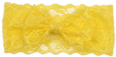 

AkinosKIDS Lace Bow Headband Yellow Head Band(Yellow)