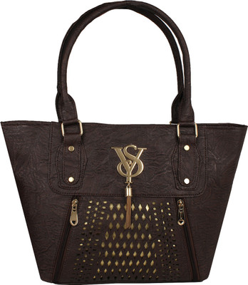 

Pink Flower Shoulder Bag(Brown)