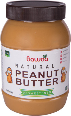 

bawaa Natural Creamy Peanut Butter (Unsweetened, Gluten Free, Vegan) 1 kg