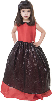 

Samsara Couture Girls Maxi/Full Length Party Dress(Multicolor, Sleeveless