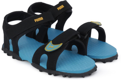 

Puma Boys & Girls Velcro Sports Sandals(Blue, Puma black-electric blue lemon
