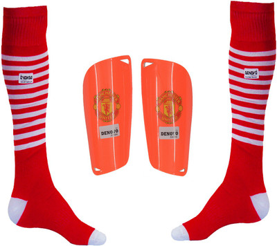 

DeNovo Football Kit (One Pair Large Shin Guard + One Pair Lycra Striped Knee Length Football Socks) Football Kit