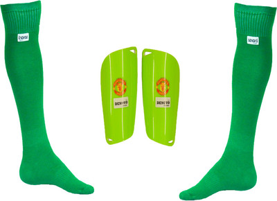 

DeNovo Football Kit (One Pair Large Shin Guard + One Pair Lycra Plain Knee Length Football Socks) Football Kit