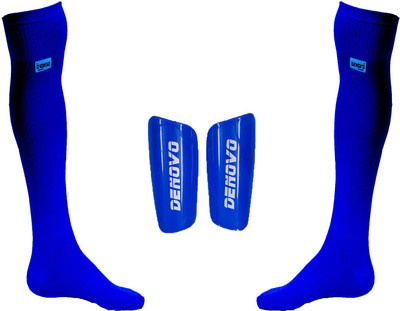 

DeNovo Football Kit (One Pair Large Shin Guard + One Pair Lycra Plain Knee Length Football Socks) Football Kit