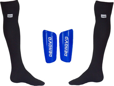 

DeNovo Football Kit (One Pair Large Shin Guard + One Pair Lycra Plain Knee Length Football Socks) Football Kit