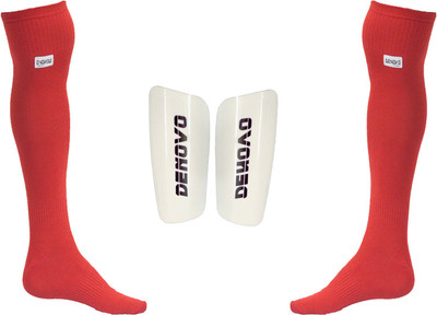 

DeNovo Football Kit (One Pair Large Shin Guard + One Pair Lycra Plain Knee Length Football Socks) Football Kit