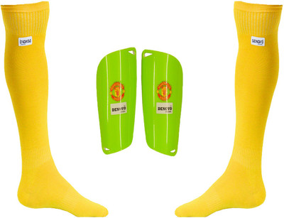 

DeNovo Football Kit (One Pair Large Shin Guard + One Pair Lycra Plain Knee Length Football Socks) Football Kit