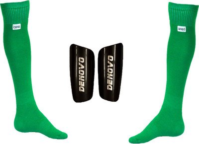

DeNovo Football Kit (One Pair Large Shin Guard + One Pair Lycra Plain Knee Length Football Socks) Football Kit