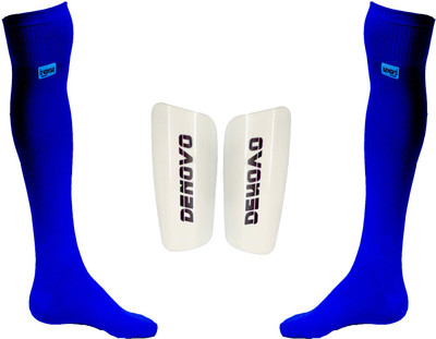 

DeNovo Football Kit (One Pair Large Shin Guard + One Pair Lycra Plain Knee Length Football Socks) Football Kit
