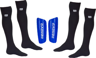 

DeNovo Football Kit (One Pair Large Shin Guard + Two Pairs Lycra Plain Knee Length Football Socks) Football Kit