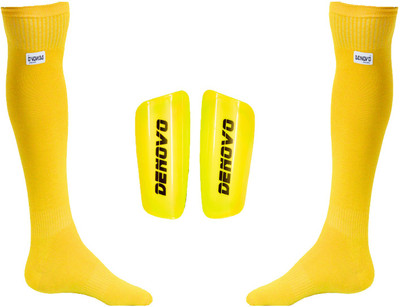 

DeNovo Football Kit (One Pair Large Shin Guard + One Pair Lycra Plain Knee Length Football Socks) Football Kit