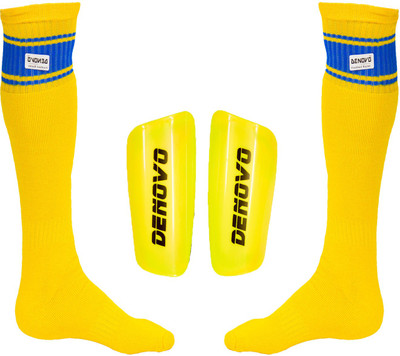 

DeNovo Football Kit (One Pair Large Shin Guard + One Pair Poplin Knee Length Football Socks) Football Kit