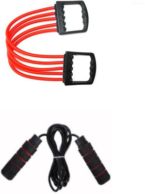 

Kitfit Set of Double ball bearing Skipping rope and Chest expander Gym & Fitness Kit