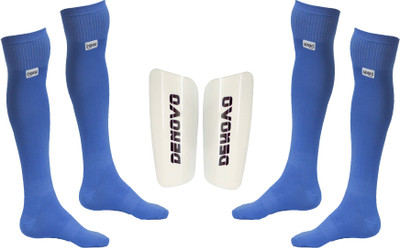 

DeNovo Football Kit (One Pair Large Shin Guard + Two Pairs Lycra Plain Knee Length Football Socks) Football Kit