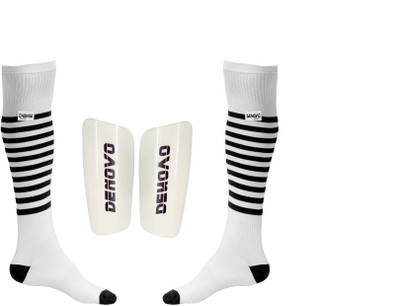 

DeNovo Football Kit (One Pair Large Shin Guard + One Pair Lycra Striped Knee Length Football Socks) Football Kit