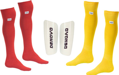 

DeNovo Football Kit (One Pair Large Shin Guard + Two Pairs Lycra Plain Knee Length Football Socks) Football Kit