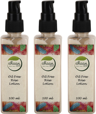 

ahaan naturals Rose Face and Body Lotion All Skin Type- 100 Ml Each, Pack of 3(300 ml)