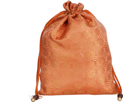 

Empower Trust Zari Potli Pouch(Orange)