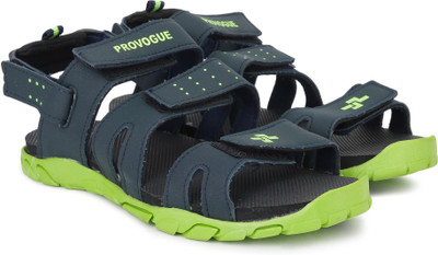 Provogue Men Black Lime Sports Sandals