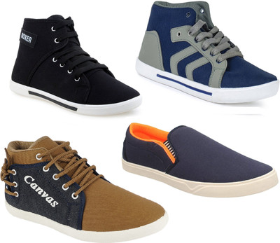 

Chevit Combo Pack of 4 Casual Shoes (Loafers Shoes) Casuals For Men(Multicolor