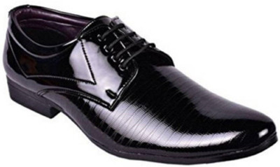 

Leon BKPatentLinninggShoe Lace Up For Men(Black