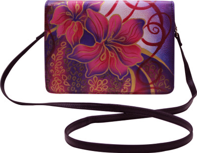 

Shankar Produce Girls Casual Multicolor Genuine Leather Sling Bag