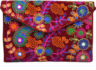 

Sadaf Design's Girls Casual Multicolor Silk Sling Bag