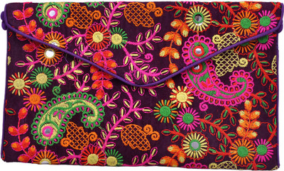 

Sadaf Design's Girls Casual Multicolor Silk Sling Bag