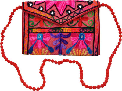 

Sadaf Design's Girls Casual Multicolor Silk Sling Bag