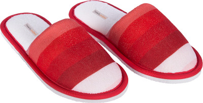 

Travelkhushi STRIPES HOME Flip Flops, Red