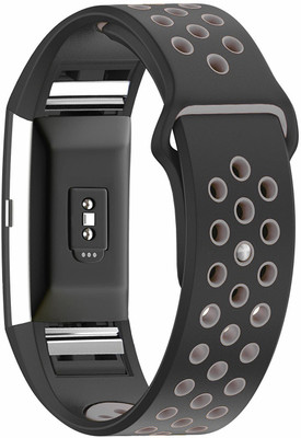 

Robustrion Silicone Replacement Strap Band Smart Watch Strap(Black, Grey)
