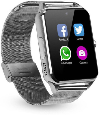 

Padraig S8 Bluetooth Smart Watch Compatible with all 3G & 4G Phone Silver Smartwatch(Silver Strap Free Size)