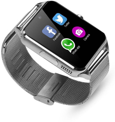 

Padraig S8 Smart Watch Steel Strap Men Women Bluetooth Wrist Smartwatch Support SIM/TF Card Silver Smartwatch(Silver Strap Free Size)