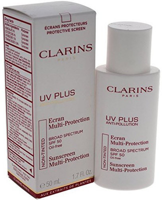 

Clarins UV Plus Multi Protection Sunscreen Non Tinted SPF 50-1.7 Fluid Ounce - SPF 50-1.7 Fluid Ounce PA+++(50 ml)