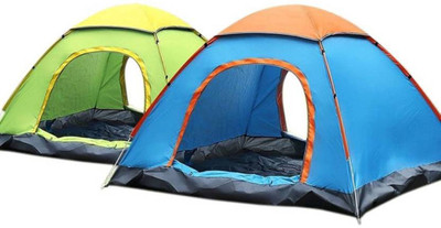 

T TOPLINE Outdoor Waterproof Camouflage Camping Hunting Fishing Tent 4 Man Portable Canvas Military barraca Tenda gazebo Tent - For 4 Person(Multicolor)
