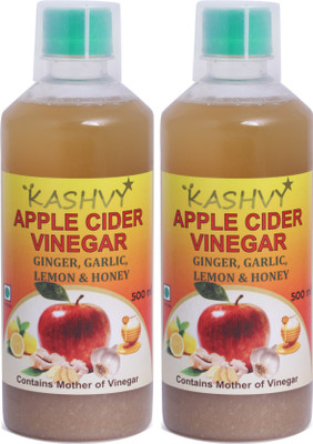 

kashvy Apple Cider Vinegar with Ginger, Garlic, Lemon & Honey Vinegar(1000 ml, Pack of 2)