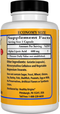 

HEALTHY ORIGINS Healthy Origins, Alpha Lipoic Acid(150 No)