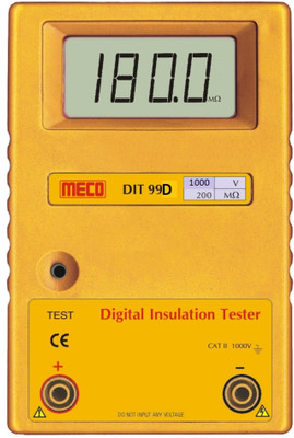

Meco DIT99D Meco Digital Insulation Tester (0 - 200 M Ohms, 1000V) Digital Voltage Tester