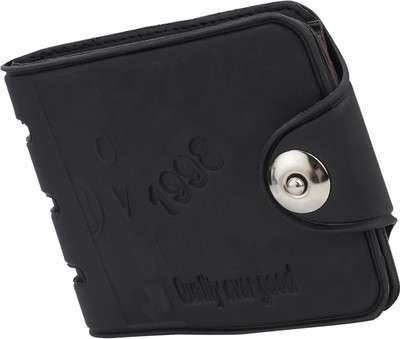 

Peacock Mundkar Boys Black Artificial Leather Wallet(8 Card Slots)
