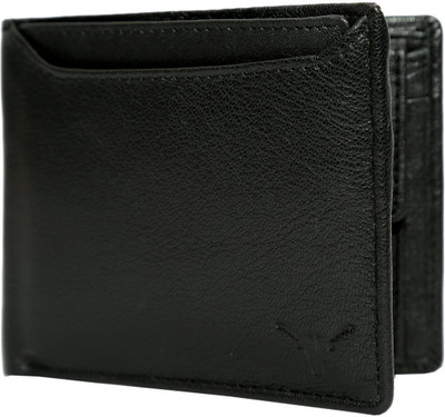 

Hidekraft Men Black Genuine Leather Wallet(5 Card Slots)