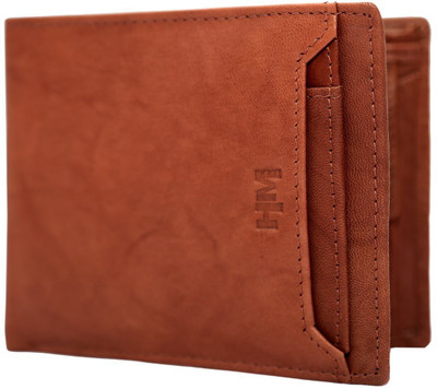 

Hidemaxx Men Brown Genuine Leather Wallet(5 Card Slots), Light brown