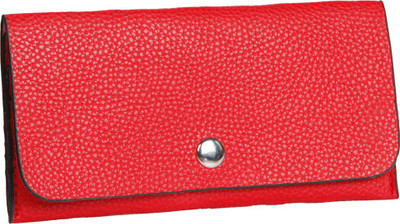 

Bagkok Women Casual Red Artificial Leather Wallet(4 Card Slots)